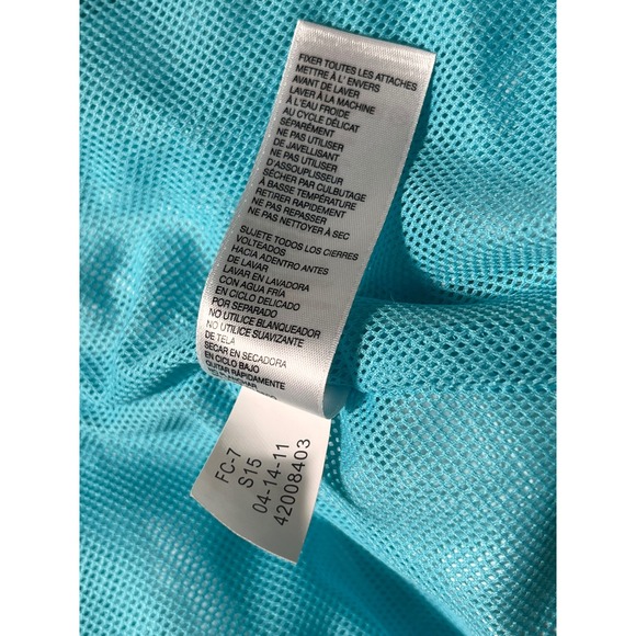 IZOD Golf Women's Convertible Jacket M‎ Aqua Blue Zip-Off Sleeves to Vest - Picture 15 of 16